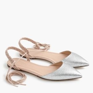 J. Crew Slingback Glitter Flats